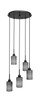 Toltec Lighting - 1175-ES-4062 - Five Light Pendalier - Edge - Espresso Toltec Lighting - 1175-ES-4062 - Five Light Pendalier - Edge - Espresso