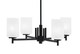 Toltec Lighting - 1204-MB-541 - Four Light Chandelier - Franklin - Graphite