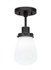 Toltec Lighting - 1237-DG-470 - One Light Semi-Flush Mount - Meridian - Dark Granite