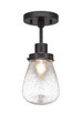 Toltec Lighting - 1237-DG-471 - One Light Semi-Flush Mount - Meridian - Dark Granite