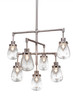 Toltec Lighting - 1239-BN-471 - Seven Light Chandelier - Meridian - Brushed Nickel