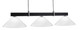 Toltec Lighting - 1253-MBGP-2161 - Three Light Billiard/Island - Wellington - Matte Black & Graphite
