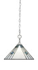 Toltec Lighting - 12-BN-953 - One Light Pendant - Chain/Square - Brushed Nickel