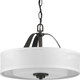 Progress Lighting - P350098-143 - Two Light Semi Flush Convertible - Kene - Graphite