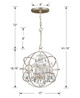 Solaris Four Light Mini Chandelier (9025-OS-CL-MWP)