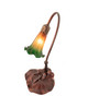 Amber/Green Pond Lily One Light Accent Lamp (12386)