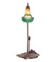 Amber/Green Pond Lily One Light Accent Lamp (12386)