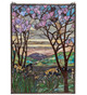 Meyda Tiffany - 12514 - Window - Tiffany Magnolia & Iris - Bapa Purple/Blue Pink Jana Japb Avocado Purple/Blue