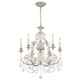 Regis Six Light Chandelier in Olde Silver (60-5116-OS-CL-S)