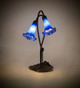 Blue Pond Lily Two Light Accent Lamp (13064)
