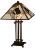 Meyda Tiffany - 131508 - Two Light Table Lamp - Magnetism - Mahogany Bronze