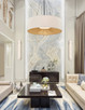 Textile Eight Light Pendant (FAB-9577-CREM-MBLK)