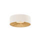 Justice Designs - FAB-9581-CREM-MBLK - Four Light Flush-Mount - Textile - Matte Black