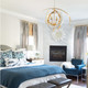 Luna Eight Light Chandelier in Matte White + Antique Gold (60-588-MT-GA)