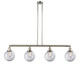 Innovations - 214-PN-G202-8 - Four Light Island Pendant - Franklin Restoration - Polished Nickel