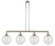 Innovations - 214-PN-G204-10 - Four Light Island Pendant - Franklin Restoration - Polished Nickel