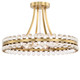 Crystorama - CLO-8894-AG - Four Light Semi Flush Mount - Clover - Aged Brass