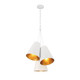 Crystorama - 8684-MT-GA - Three Light Pendant - Alston - Matte White + Antique Gold