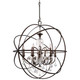 Crystorama - 9219-EB-CL-SAQ - Six Light Chandelier - Solaris - English Bronze