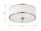 Candice Three Light Flush Mount (60-4741)