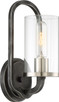 Nuvo Lighting - 60-6121 - One Light Wall Sconce - Sherwood - Iron Black / Brushed Nickel Accents