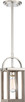 Nuvo Lighting - 60-6484 - One Light Mini Pendant - Bliss - Driftwood / Polished Nickel Accents