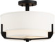Nuvo Lighting - 60-6545 - Three Light Semi Flush Mount - Frankie - Aged Bronze