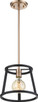 Nuvo Lighting - 60-6641 - One Light Mini Pendant - Chassis - Copper Brushed Brass / Matte Black