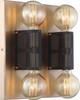 Nuvo Lighting - 60-6663 - Four Light Flush Mount - Passage - Copper Brushed Brass / Black