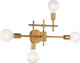 Nuvo Lighting - 60-6871 - Four Light Vanity - Delphi - Aged Gold