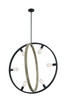 Nuvo Lighting - 60-6986 - Six Light Pendant - Augusta - Black / Wood