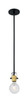Nuvo Lighting - 60-6987 - One Light Mini Pendant - Mantra - Black / Brushed Brass