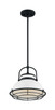 Nuvo Lighting - 60-7084 - One Light Pendant - Upton - Gloss White / Black Accents