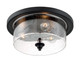 Nuvo Lighting - 60-7291 - Three Light Flush Mount - Bransel - Matte Black