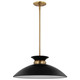 Nuvo Lighting - 60-7461 - One Light Pendant - Perkins - Matte Black / Burnished Brass