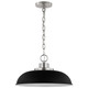 Nuvo Lighting - 60-7482 - One Light Pendant - Colony - Matte Black / Polished Nickel