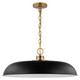 Nuvo Lighting - 60-7487 - One Light Pendant - Colony - Matte Black / Burnished Brass