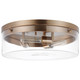 Nuvo Lighting - 60-7538 - Three Light Flush Mount - Intersection - Burnished Brass