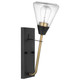 Nuvo Lighting - 60-7681 - One Light Wall Sconce - Starlight - Matte Black / Natural Brass
