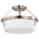 Nuvo Lighting - 60-7763 - Three Light Semi Flush Mount - Rowen - Brushed Nickel