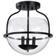 Nuvo Lighting - 60-7823 - Three Light Semi Flush Mount - Amado - Matte Black