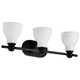 Nuvo Lighting - 60-8023 - Three Light Vanity - Russel - Matte Black
