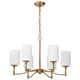 Nuvo Lighting - 60-8206 - Six Light Chandelier - Liam - Burnished Brass
