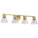 Nuvo Lighting - 60-8344 - Four Light Vanity - Gianna - Vintage Brass