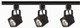 Nuvo Lighting - TK346 - Three Light Track Kit - Track Lighting Kits Black - Black