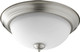 Quorum - 3063-15-65 - Three Light Ceiling Mount - 3063 Ceiling Mounts - Satin Nickel|Satin Opal