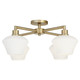 Quorum - 3221-26-80 - Four Light Flush Mount - Cassini - Aged Brass