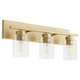 Quorum - 5012-3-80 - Three Light Vanity - Carter - Aged Brass