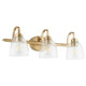 Quorum - 5060-3-280 - Three Light Vanity - Reyes - Aged Brass