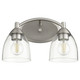 Quorum - 5069-2-265 - Two Light Vanity - Barkley - Satin Nickel|Clear Seeded